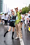 Fans dressed as Disney characters, Nick and Judy, pose for a photo during the inaugural Disney Run Seoul 2025, which was held on Oct. 11. [WALT DISNEY COMPANY KOREA]