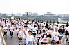 The 10-kilometer course runners at the inaugural Disney Run Seoul 2025 cross the Seogang Bridge on Oct. 11. [WALT DISNEY COMPANY KOREA]