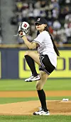 NewJeans' Minji throws ceremonial first pitch — in pictures