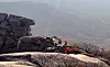 Rescue team is on site at Mount Bukhan in Gyeonggi, after receiving a report that a woman fell on Nov. 7. [GYEONGGIDO NORTHERN FIRE SERVICES]