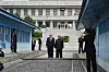 U.S. President Donald Trump, left, meets with North Korean leader Kim Jong-un at the border village of Panmunjom in the demilitarized zone on June 30, 2019. [AP/YONHAP]