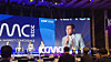 Mixo Das, third from left on stage, the head of Korea equity strategy at JPMorgan Chase, speaks during a panel discussion at the Korea Capital Market Conference in Seoul on Sept. 29. [YONHAP]
