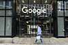 A man walks past Google's offices in London's Kings Cross area, on Aug. 10, 2024. [AP/YONHAP]