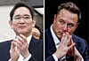 Samsung Electronics Executive Chairman Lee Jae-yong, left, and Tesla CEO Elon Musk [NEWS1]