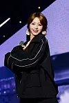 Le Sserafim's Huh Yun-jin performs during its first world tour ″Easy Crazy Hot″ at the Inspire Arena in Incheon on April 20. [SOURCE MUSIC]