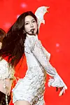 Le Sserafim's Kazuha performs during its first world tour ″Easy Crazy Hot″ at the Inspire Arena in Incheon on April 20. [SOURCE MUSIC]