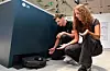 Models demonstrate an LG Electronics robot vacuum in this photo shared on Sept. 5, 2025. [NEWS1]