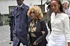Family and supporters of Sean ″Diddy″ Combs, including his mother Janice Combs, center, return to the courthouse after a break in New York, May 12. [AP/YONHAP]