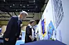 Vice Unification Minister Kim Nam-jung, left, pays tribute to South Koreans abducted by North Korea at the inaugural Korean War Abductees Remembrance Day event held at Imjingak Peace Park in Paju, Gyeonggi on June 28. [YONHAP]