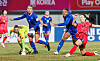 Korea's Jang Sel-gi, right, scores the team's third goal in the second half of their friendly against the Philippines at Icheon Stadium in Icheon, Gyeonggi on Friday. [NEWS1]
