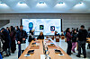Apple smartwatches ads are displayed as customers visit the Apple store in New York City on Dec. 26. 2023. [REUTERS/YONHAP]