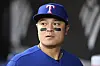 Choo Shin-soo looks on from the dugout before a baseball game between the Texas Rangers and Baltimore Orioles in Baltimore on Sept. 6, 2019. [AP/YONHAP]