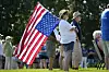 Theresa Peiffer of Polk City, Iowa, listens to a speaker during an Iowa Democratic Party rally in Windsor Heights, Iowa, on July 3. [AP/YONHAP]