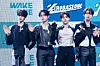 Boy band ZeroBaseOne poses for photos during a press showcase for its first full-length album “Never Say Never,” at Blue Square in Yongsan District, central Seoul on Sept. 1. [DANIELA GONZALEZ PEREZ]