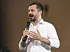 Former U.S. Secretary of Transportation Pete Buttigieg speaks during a VoteVets Town Hall in Cedar Rapids, Iowa, on May 13. [AP/YONHAP]