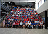 Tegra employees gather at the company's Honduras headquarters on May 26 for a two-year anniversary celebration of Sae-A Trading's acquisition of Tegra. [TEGRA]