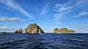 In a photo provided by Daezer Shipping, the Dokdo islets, Korea's easternmost islets, are seen on Oct. 25. 2024. [DAEZER SHIPPING]