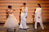 Rei Ami, left, EJAE, center and Audrey Nuna perform ″Golden″ (2025) from ″KPop Demon Hunters″ (2025) during the Oscars at the Dolby Theatre in Los Angeles on March 15. [AP/YONHAP]