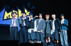 Boy band NEXZ poses for photos during a showcase for the release of its second single “Mmchk” at Blue Square in central Seoul on April 27. [DANIELA GONZALEZ PEREZ]