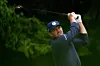 Golfer Bryson DeChambeau watches his tee shot on the fourth hole during the first round of the PGA Championship golf tournament practice round at Aronimink Golf Club in Newtown Square, Pennsylvania on May 14. [AP/YONHAP]