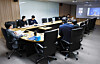 Industry Minister Kim Jung-kwan holds a virtual meeting with European Union Energy Commissioner Dan Jørgensen at the Ministry of Trade, Industry and Resources video conference room in the Government Complex in Sejong on March 24. [YONHAP]