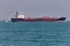 An oil tanker sits at anchor in the Strait of Hormuz off Bandar Abbas, Iran, on May 2. [AP/YONHAP]