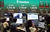 A screen in Hana Bank's trading room in central Seoul shows the Kospi opening on May 20. [YONHAP]