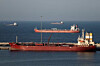 Tankers are anchored off the coast of Muscat, Oman, after Iran’s blockade of the Strait of Hormuz, on March 7. [REUTERS/YONHAP]