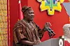Ghana's President John Dramani Mahama delivers the state of the nation address to parliament in Accra, Ghana, on Feb. 27. [REUTERS/YONHAP]