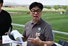 Dr. Song Joon-seop, the physician for Korea's men's national team for the World Cup, explains the training strategy at the Zions Bank Training Center in Utah on May 27. [YONHAP]