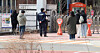 Parents wait outside an elementary school in Daegu on March 17. [NEWS1]