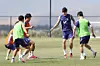 The players on the Korean men's national team for the World Cup train at the Zions Bank Training Center in Utah on May 28. [YONHAP]