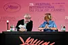 Cannes Film Festival General Delegate Thierry Fremaux and Cannes Film Festival President Iris Knobloch attend a press conference to present the official selection of the 79th Cannes International Film Festival in Paris, France, April 9. [REUTERS/YONHAP]