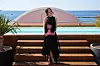 South-Korean singer Jisoo poses with the Rising Star Award on the roof of Majestic Hotel as part of the 9th edition of the Cannes International Series Festival (Canneseries) in Cannes, southern France, on April 24. [AFP/YONHAP]