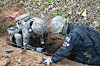 Officials take part in a project to retrieve the remains of soldiers killed in the 1950-53 Korean War near the heavily fortified demilitarized zone on Dec. 1, 2025. [YONHAP]