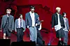 Boy band NEXZ performs ″Mmchk,″ the title track of its latest single, during a press showcase held at Blue Square Woori WON Banking Hall in Yongsan District, central Seoul, on April 27. [DANIELA GONZALEZ PEREZ]