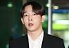 Former member of boy band Winner Nam Tae-hyun speaks to reporters as he leaves the Seoul Western District Court after a hearing on charges of violating the Narcotics Control Act on Oct. 19, 2023. [NEWS1]