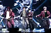 Boy band AND2BLE performs the lead track “Curious” during a showcase for the release of its first EP “Sequence 01: Curiosity” at Blue Square in central Seoul on May 26. [DANIELA GONZALEZ PEREZ]