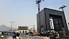 A concert stage for BTS’s comeback show, “BTS The Comeback Live: Arirang,” scheduled for March 21, is being built at Gwanghwamun Square in Jongno District, central Seoul, on March 17. [SHIN HA-NEE]