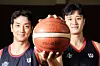 Busan Egis's Heo Ung, left, and Heo Hoon pose during an interview with the JoongAng Ilbo at the team's training center in Yongin, Gyeonggi, on July 14, 2025. [KIM KYOUNG-ROK]