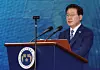 President Lee Jae Myung speaks during a ceremony in Busan to mark the country's Oceans Day on May 27. [JOINT PRESS CORPS]