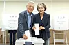 Former President Moon Jae-in and his wife, Kim Jung-sook, cast their ballots in Habuk-myeon in Yangsan, South Gyeongsang, on May 29. [YONHAP]