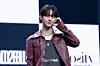 AND2BLE’s Yoon Seung-eon poses for photos during a showcase for the release of the group’s first EP “Sequence 01: Curiosity” at Blue Square in central Seoul on May 26. [DANIELA GONZALEZ PEREZ]