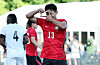 Son Heung-min of the Korea national football team celebrates after scoring during a friendly match against Trinidad and Tobago at South Field on the campus of Brigham Young University in Salt Lake City, Utah, on May 31. [NEWS1]