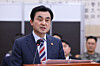 Defense Minister Ahn Gyu-back speaks during a parliamentary meeting at the National Assembly in western Seoul on April 9. [NEWS1]