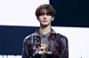AND2BLE’s Kim Gyu-vin poses for photos during a showcase for the release of the group’s first EP “Sequence 01: Curiosity” at Blue Square in central Seoul on May 26. [DANIELA GONZALEZ PEREZ]