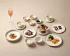 The dishes served at the dinner banquet hosted by Korean President Lee Jae Myung for Japanese Prime Minister Sanae Takaichi in Andong, North Gyeongsang, on May 19. They are inspired from the ″Suunjapbang,″ Korea’s oldest surviving cookbook from Andong and a national treasure. [BLUE HOUSE]