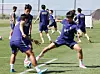 Korean national football team player Cho Wi-je, right, trains at the Zions Bank Training Center in Herriman, Utah, on June 1. [NEWS1]