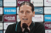 Australia's Melbourne City FC's Rebekah Stott speaks during a news conference ahead of the AFC Women's Champions League semifinal football match against Japan's Tokyo Verdy Beleza in Suwon, Gyeonggi, on May 19. [AP/YONHAP]