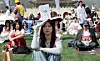 Participants zone out during the Space-out Competition at Gwanghwamun Square in Jongno District, central Seoul, on April 14. Launched in 2014, the competition awards the participant with the most stable heart rate over a 90-minute period, combined with votes from passersby. Contestants are prohibited from checking phones, talking or sleeping. [NEWS1]